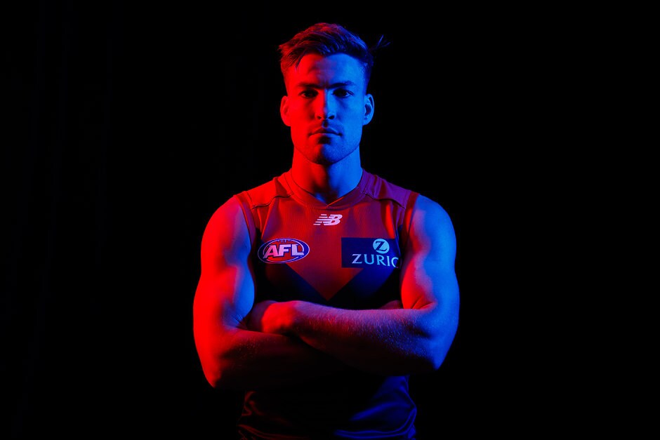 AFL 2019 Portraits - Melbourne MELBOURNE, AUSTRALIA - FEBRUARY 21: Jack Viney of the Demons poses for a photo during the Melbourne Demons team photo day at AAMI Park on February 21, 2019 in Melbourne, Australia. (Photo by Adam Trafford/AFL Media)